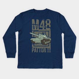 US Tank M48 Patton III Kids Long Sleeve T-Shirt